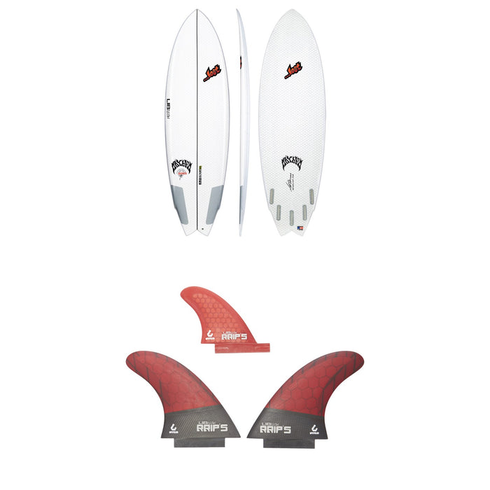 Lib Tech x Lost Round Nose Fish Surfboard + Twin + Trailer Fin Set