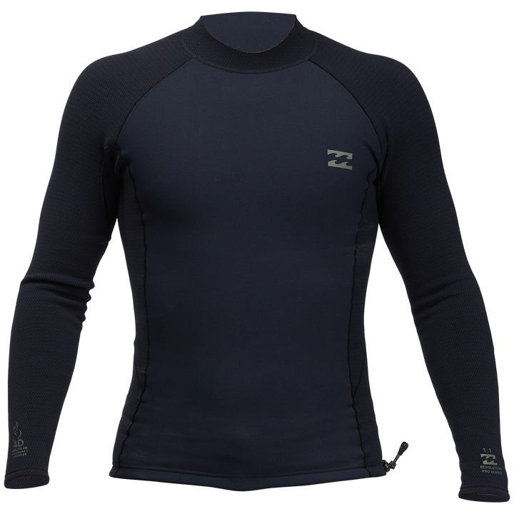 Billabong 1mm Revolution Pro Long Sleeve Wetsuit Jacket Black