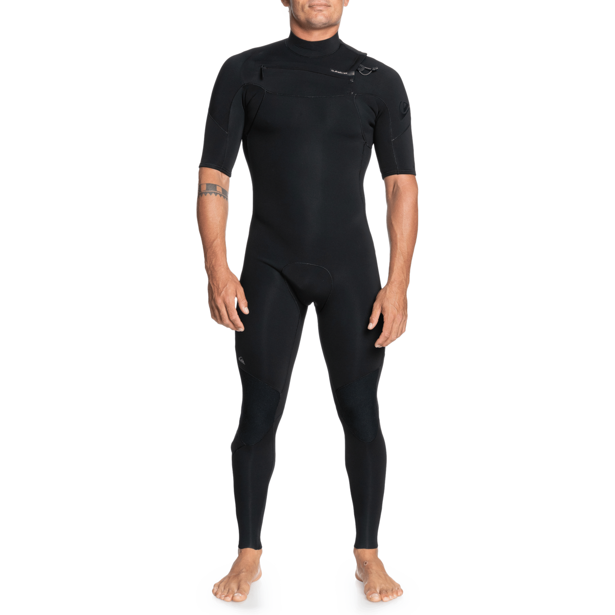 Quiksilver 2/2 Everyday Sessions Short Sleeve Chest Zip Springsuit Black