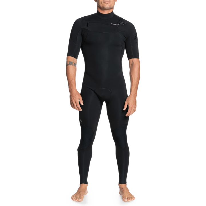 Quiksilver 2/2 Everyday Sessions Short Sleeve Chest Zip Springsuit Black