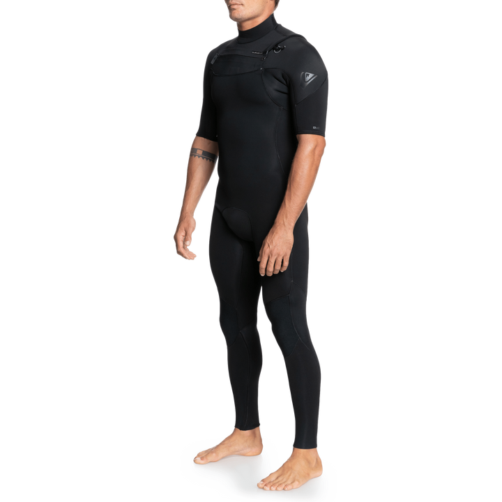 Quiksilver 2/2 Everyday Sessions Short Sleeve Chest Zip Springsuit Black