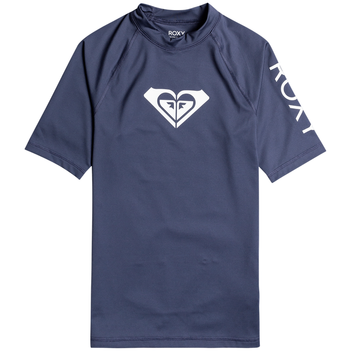 Roxy Whole Hearted Short Sleeve Rashguard - Women's Mood Indigo