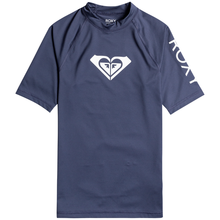 Roxy Whole Hearted Short Sleeve Rashguard - Women's Mood Indigo