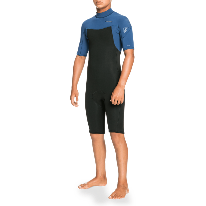 Quiksilver 2/2 Everyday Sessions Short Sleeve Back Zip Springsuit - Boys' Black/Insignia