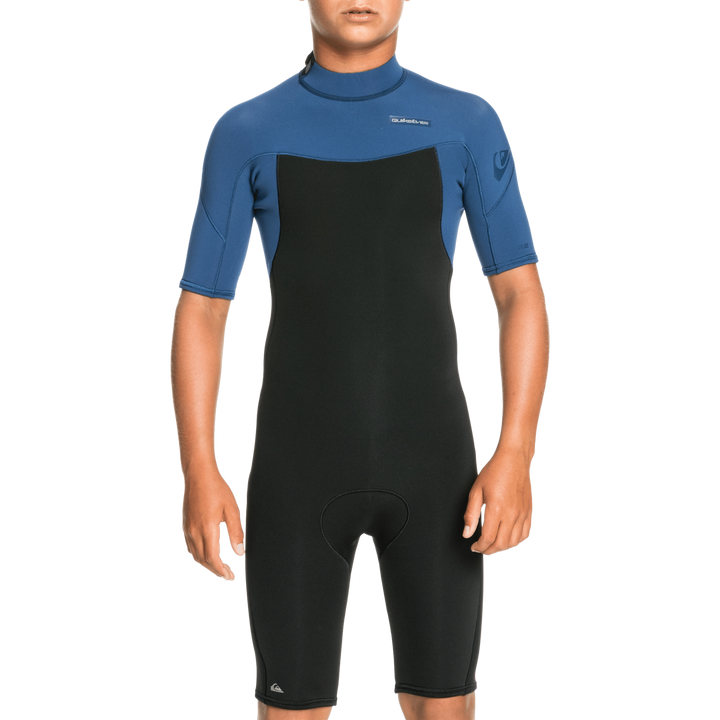 Quiksilver 2/2 Everyday Sessions Short Sleeve Back Zip Springsuit - Boys' Black/Insignia
