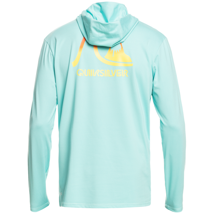 Quiksilver Dredge Hooded Long Sleeve Surf Tee Angel Blue Heather