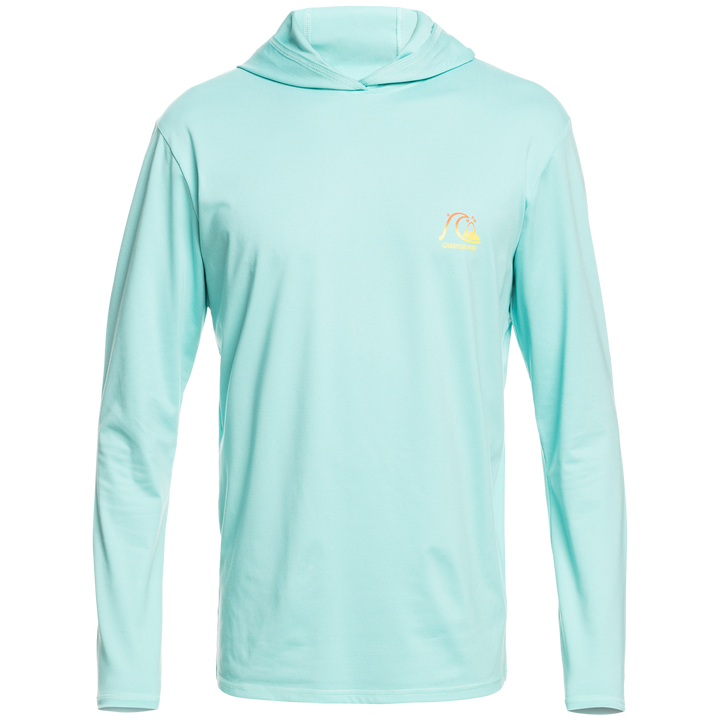 Quiksilver Dredge Hooded Long Sleeve Surf Tee Angel Blue Heather