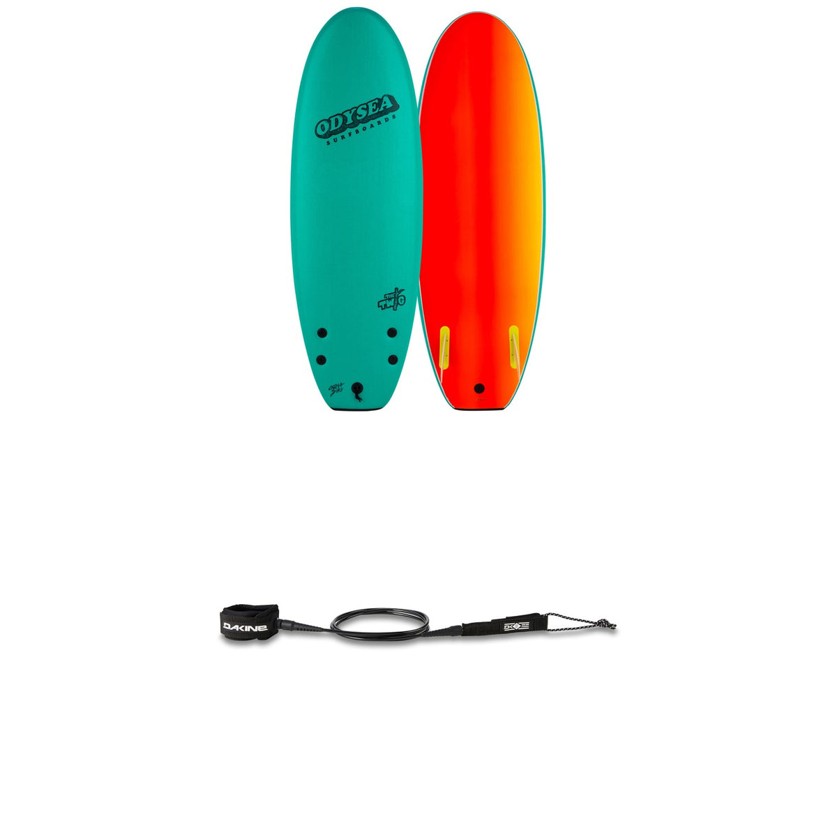 Catch Surf Odysea Twig 4'10" Twin Fin Surfboard + Dakine John John Florence Comp 5' Leash