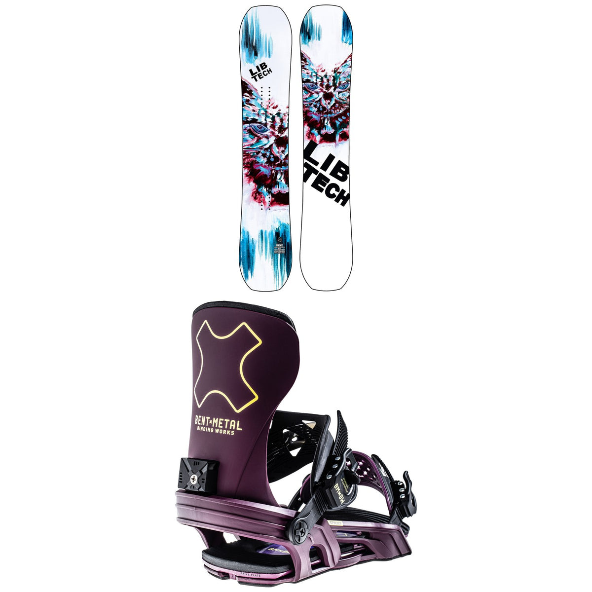 Lib Tech Ryme C3 Snowboard + Bent Metal Stylist Snowboard Bindings - Women's 2022