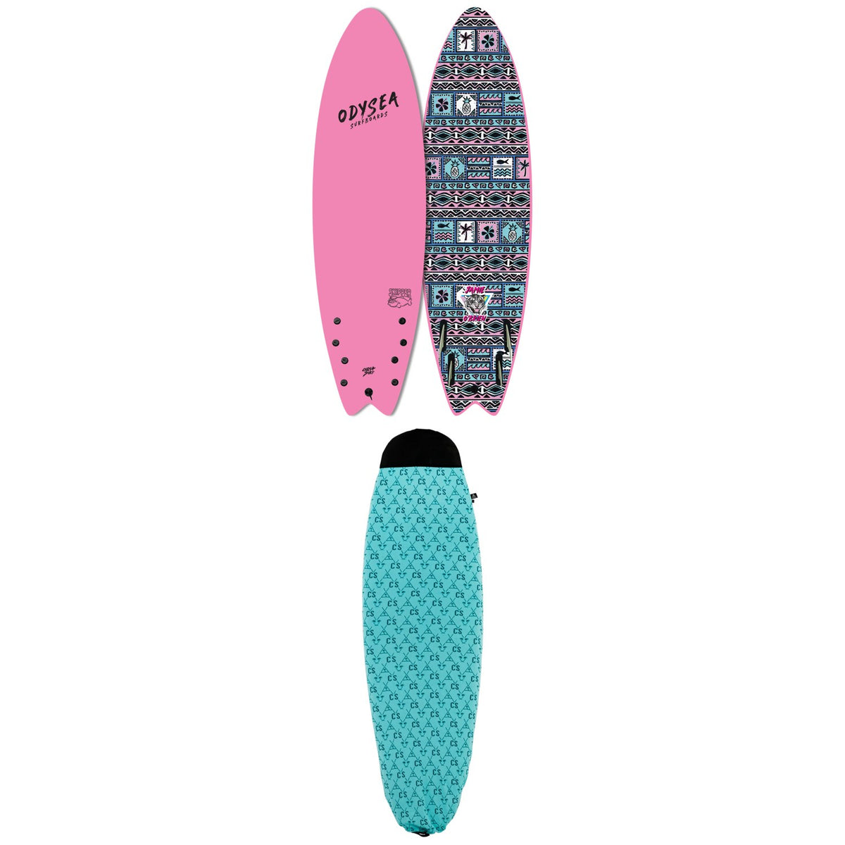 Catch Surf Odysea Skipper Quad-Fin x Jamie O'Brien Pro 6' Surfboard + 6ft Board Sock