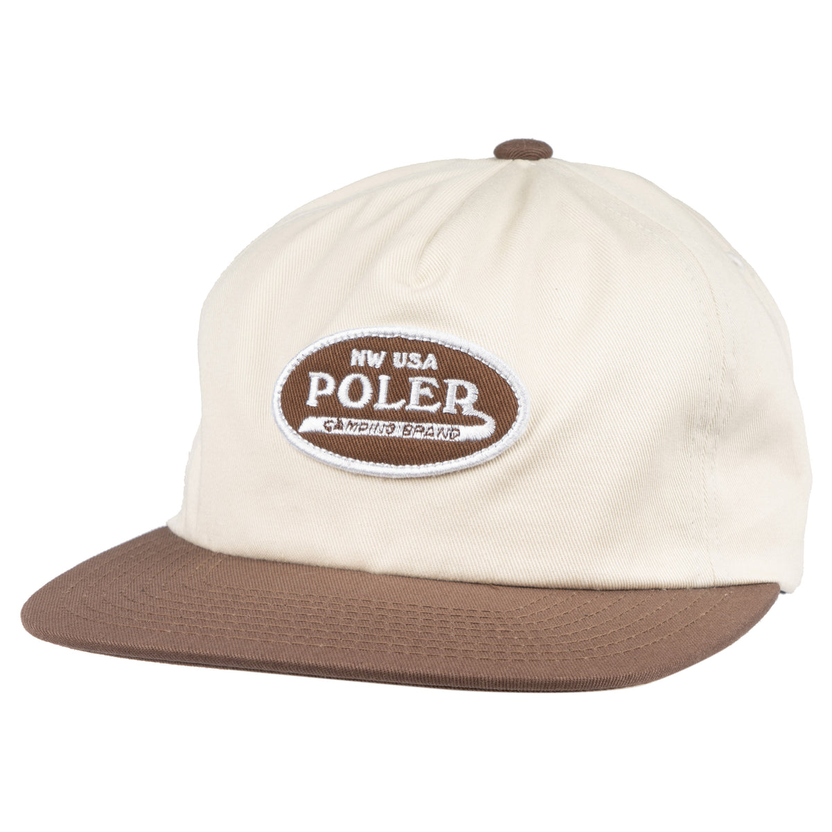 Poler Brand Brand Patch Hat Off White
