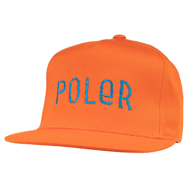 Poler Furry Font Snapback Hat Orange