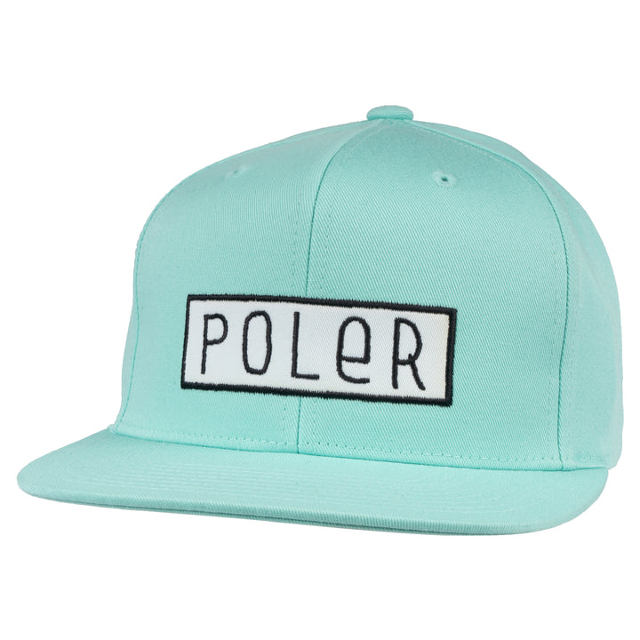 Poler Font Patch Hat Aqua