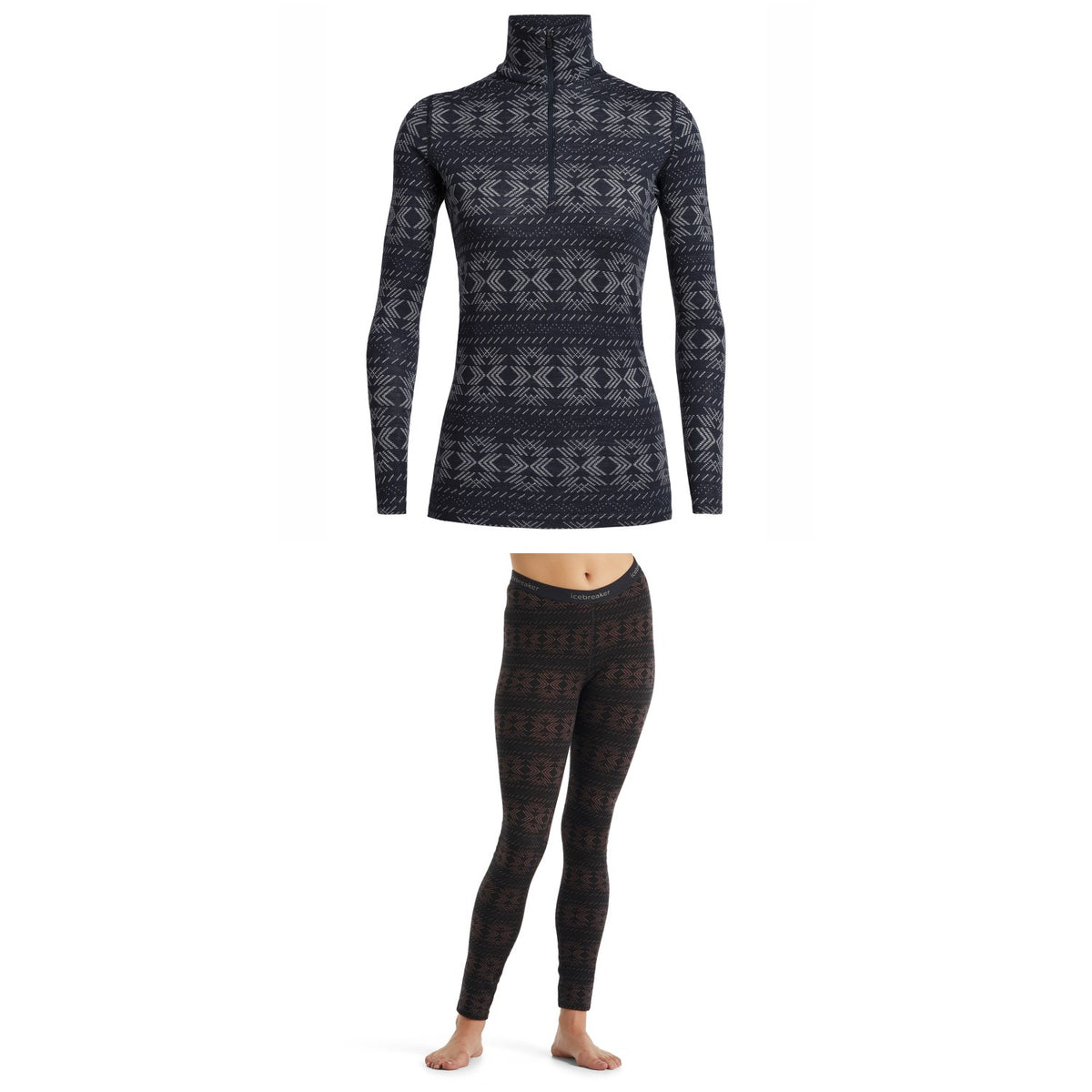 Icebreaker 250 Vertex Long Sleeve Crystalline Half Zip + Leggings - Women's 2022
