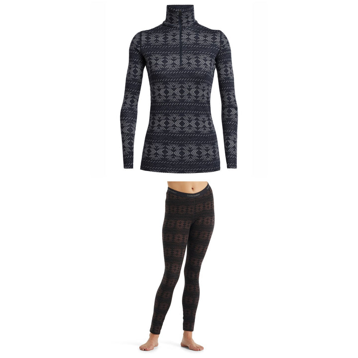 Icebreaker 250 Vertex Long Sleeve Crystalline Half Zip + Leggings - Women's 2022