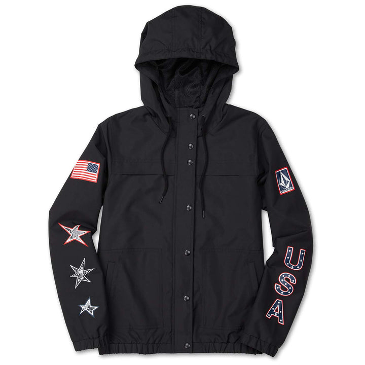 Volcom USST Enemy Stone Windbreaker - Women's OU Black