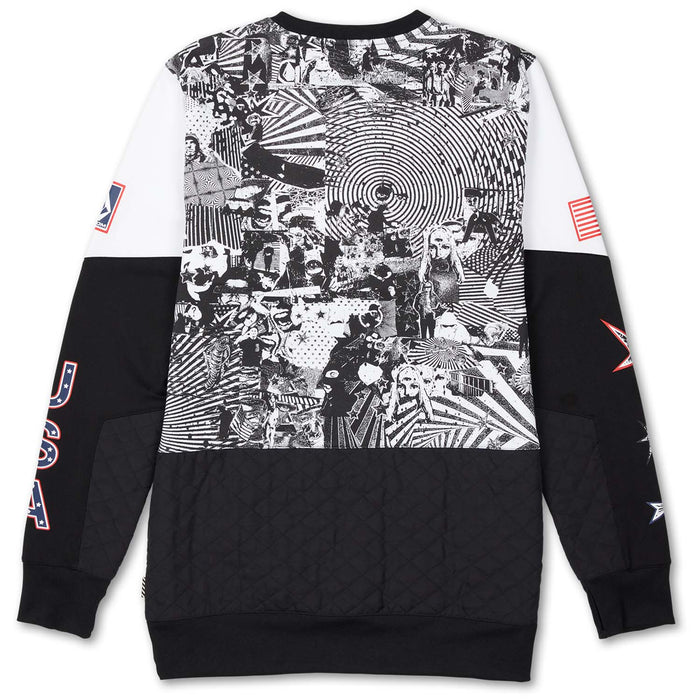 Volcom USST Let It Storm Crew Fleece - Men's Black White