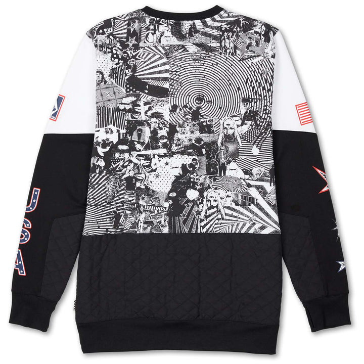 Volcom USST Let It Storm Crew Fleece - Men's Black White