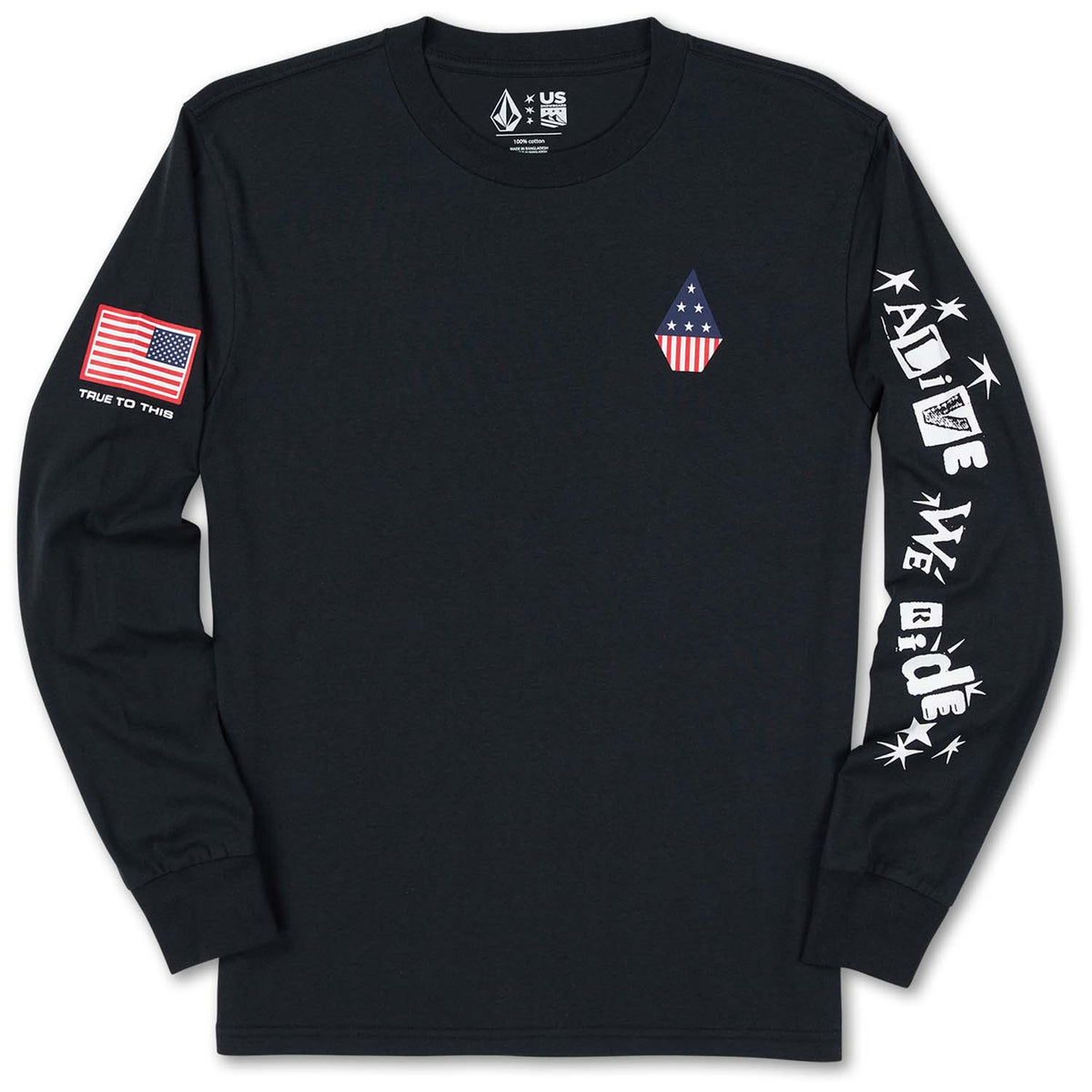 Volcom USST Stone Long Sleeve T-Shirt - Men's USST Black