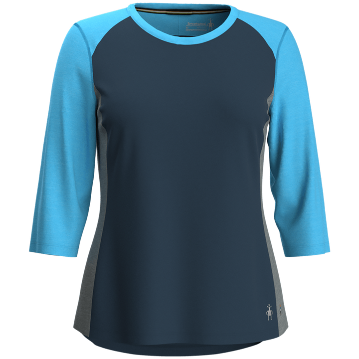 Smartwool Merino Sport 120 Mountain Bike 3/4 Sleeve Tee - Women's Twilight Blue