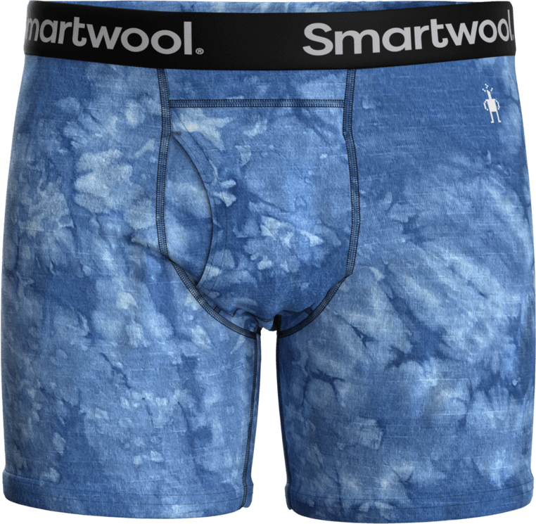 Smartwool Merino 150 Plant-Based Dye Boxed Boxer Brief - Men's Light Indigo Marble Wash