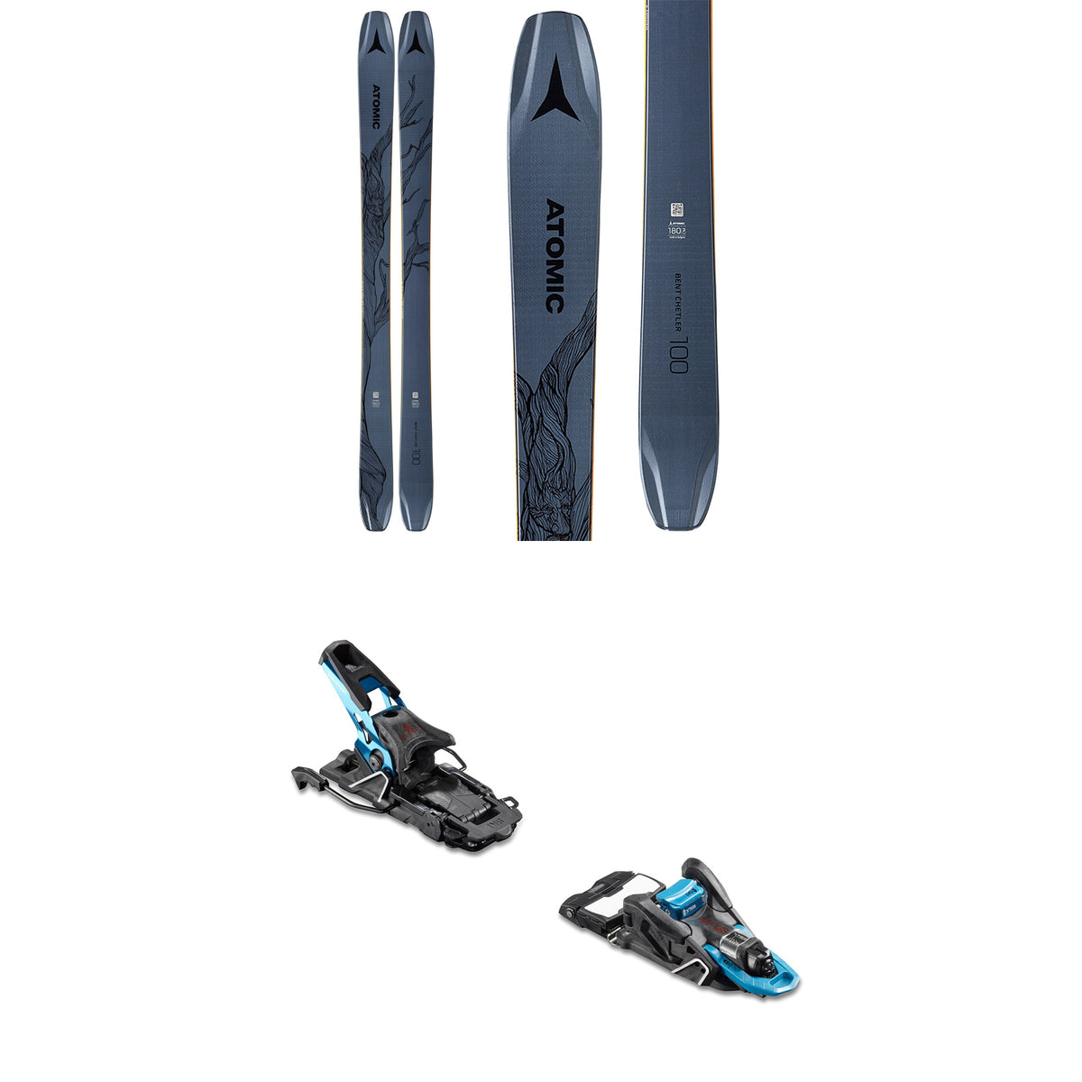 Atomic Bent Chetler Skis + Salomon S/Lab Shift MNC Alpine Touring Bindings 2020