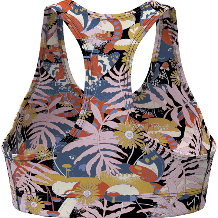 The North Face Printed Midline Bra - Women's TNF Black International Women's Collection Print
