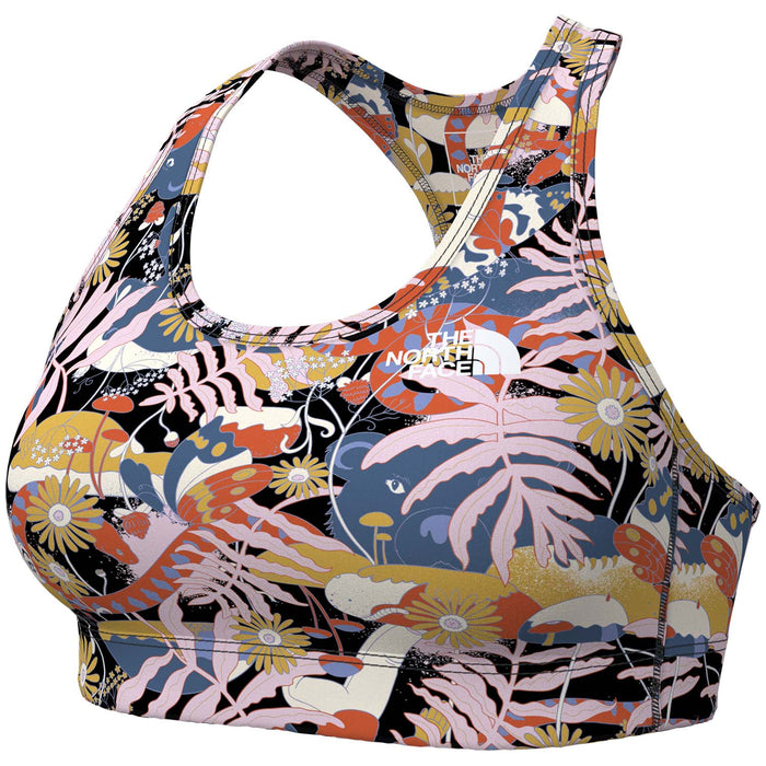 The North Face Printed Midline Bra - Women's TNF Black International Women's Collection Print