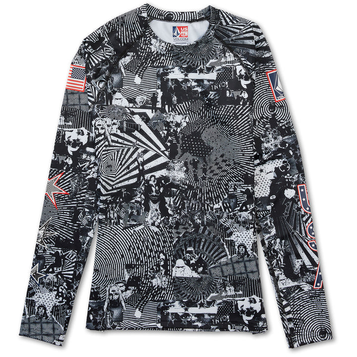 Volcom USST Base Top - Women's Black White