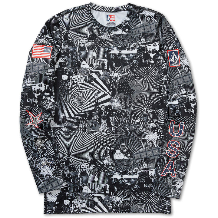 Volcom USST Base Top - Men's Black White