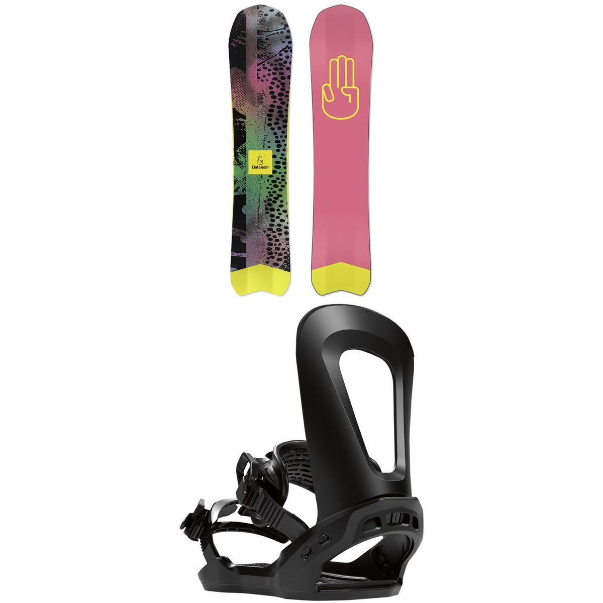 Bataleon Party Wave Snowboard + Chaser Snowboard Bindings 2022