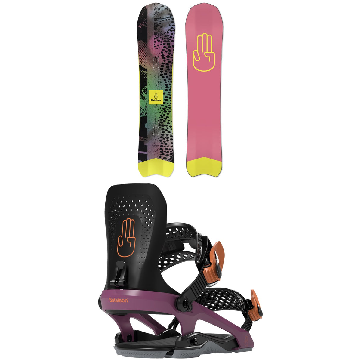 Bataleon Party Wave Snowboard + Chaos Snowboard Bindings 2022