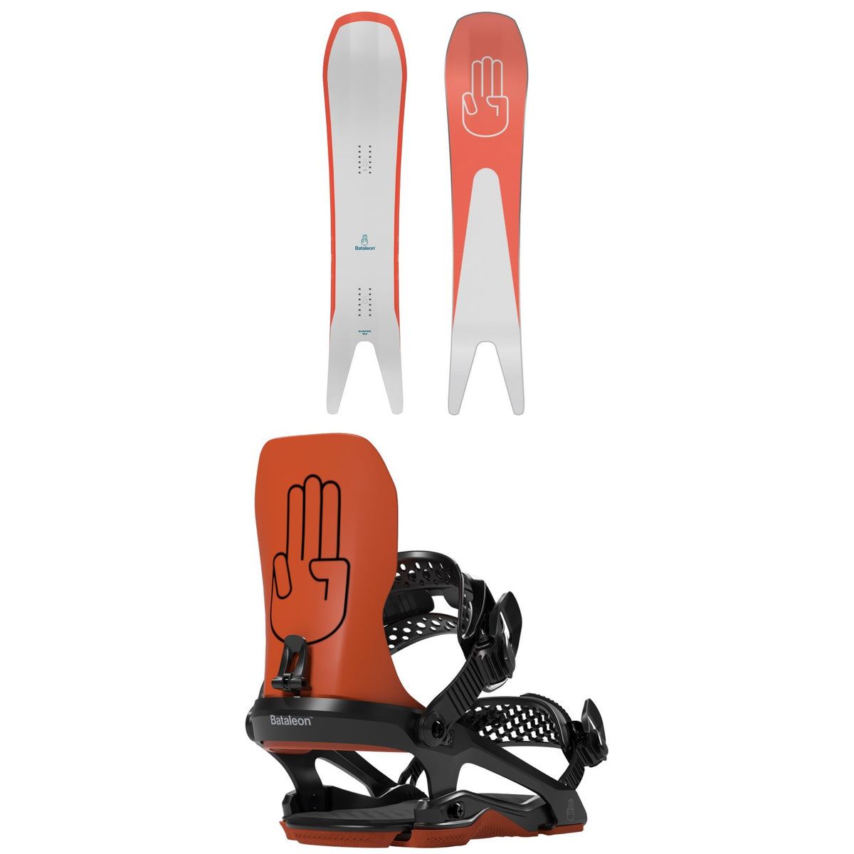 Bataleon The Surfer Snowboard + Blaster Snowboard Bindings 2022