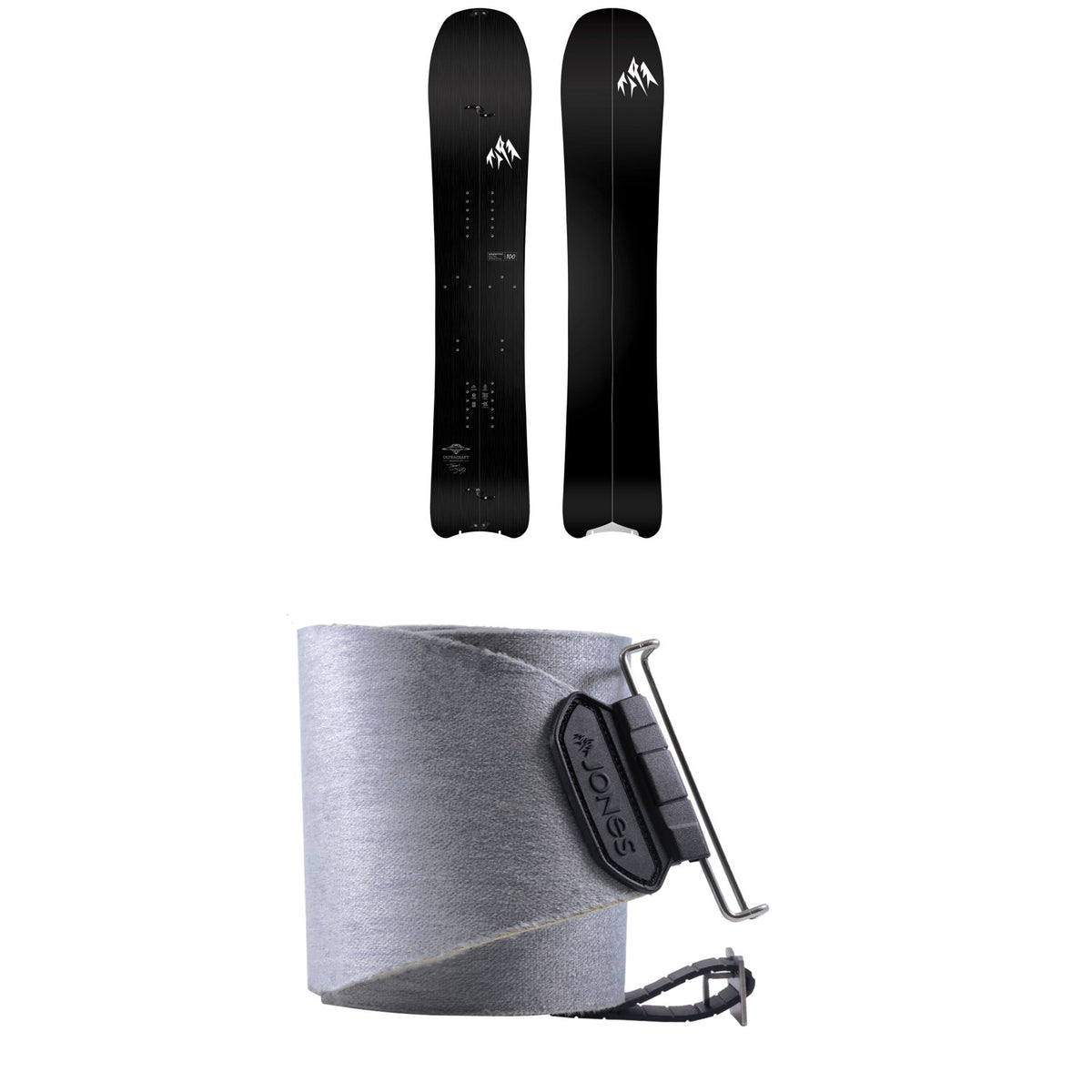 Jones Ultracraft Splitboard + Jones Nomad Pro Quick Tension Tail Clip Splitboard Skins 2022