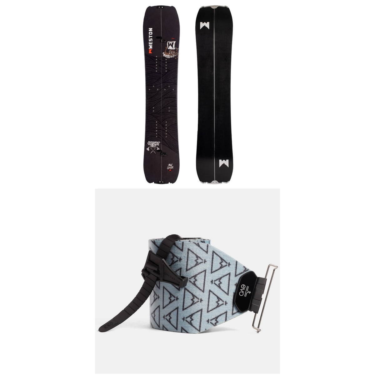 Weston Hatchet Splitboard 2022 + evo x Pomoca Pro Glide Splitboard Skins