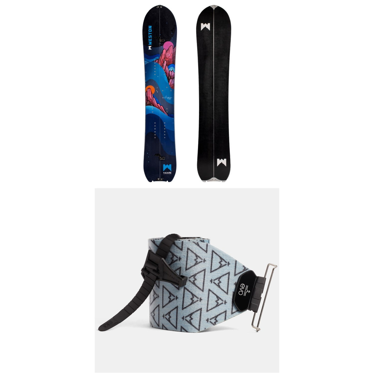 Weston Eclipse Artist Series Splitboard - Women's 2022 + evo x Pomoca Pro Glide Splitboard Skins