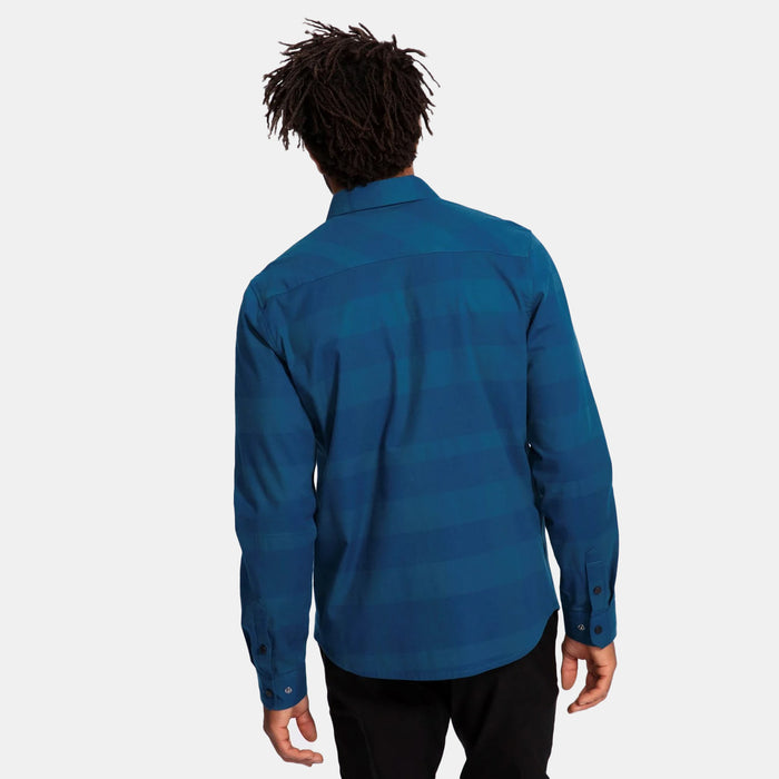evo Lightweight Long-Sleeve Tech Flannel Shirt Off-Blue