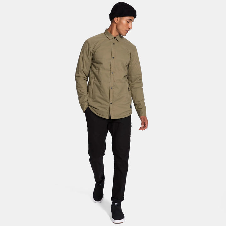evo Ballard Tech Shacket Olive