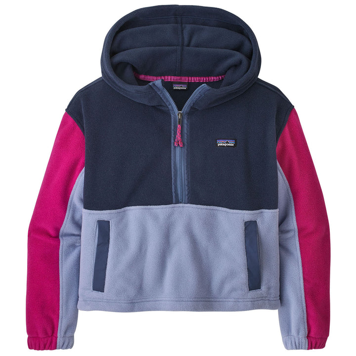 Patagonia Microdini Cropped Hoodie Pullover Fleece - Girls' New Navy