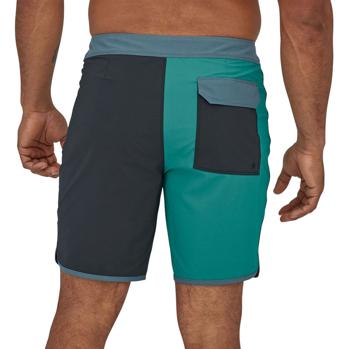Patagonia Hydropeak Scallop 18" Shorts - Men's Flying Fish Patch/Harlequin Ink Black