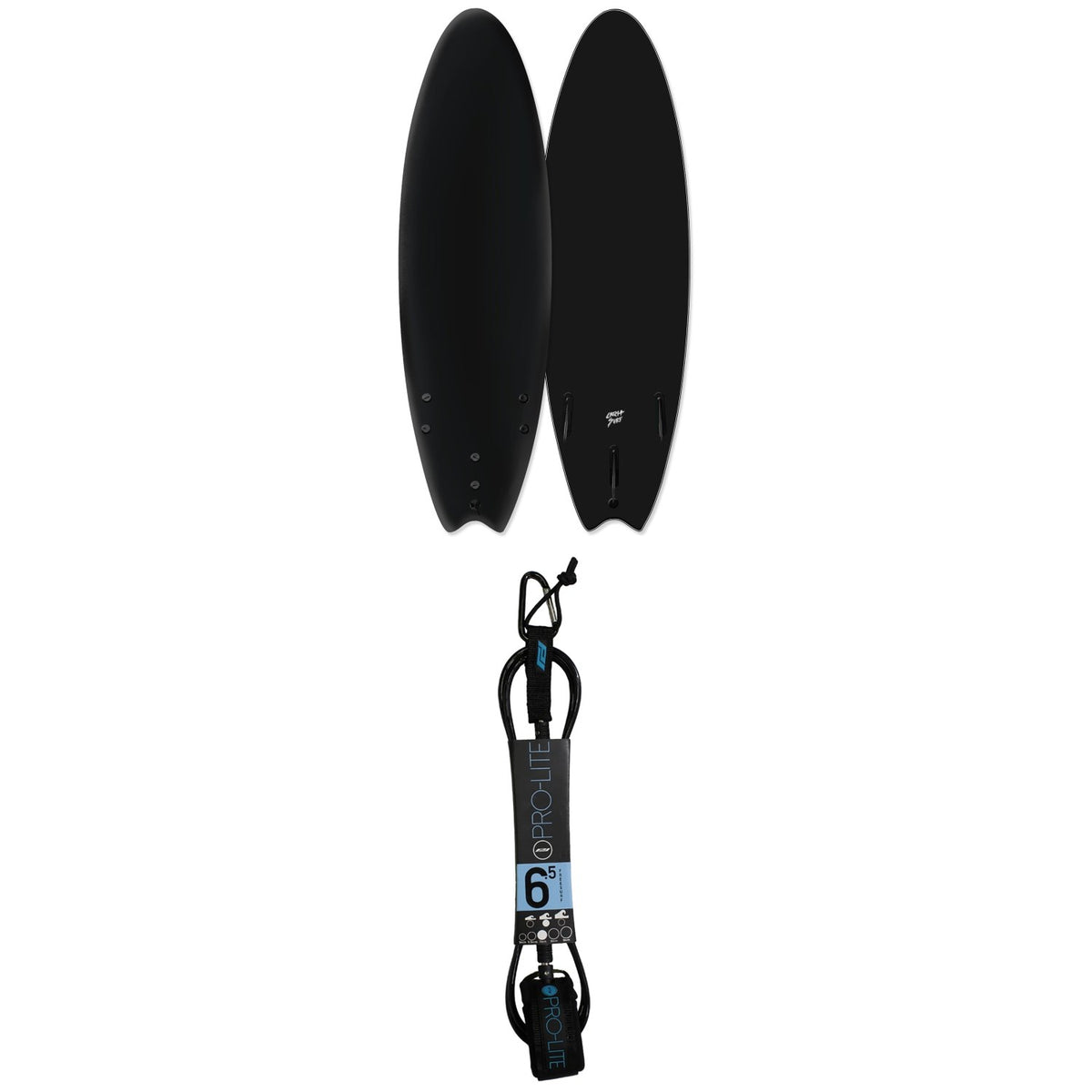 Catch Surf Blank Series 6'6" Fish - Tri Fin Surfboard + Pro-Lite 6.5' FreeSurf Surfboard Leash