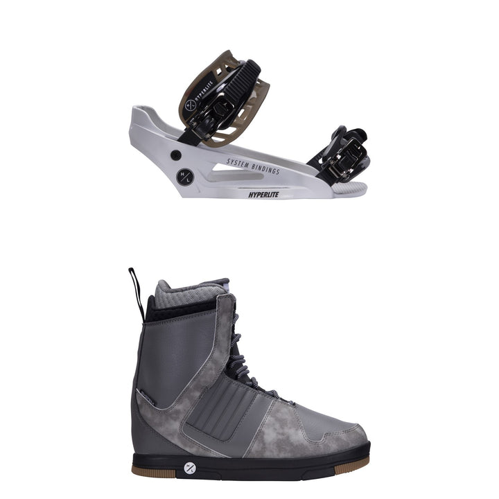 Hyperlite System Lowback wakeboard Bindings + Freepress System Boots 2022