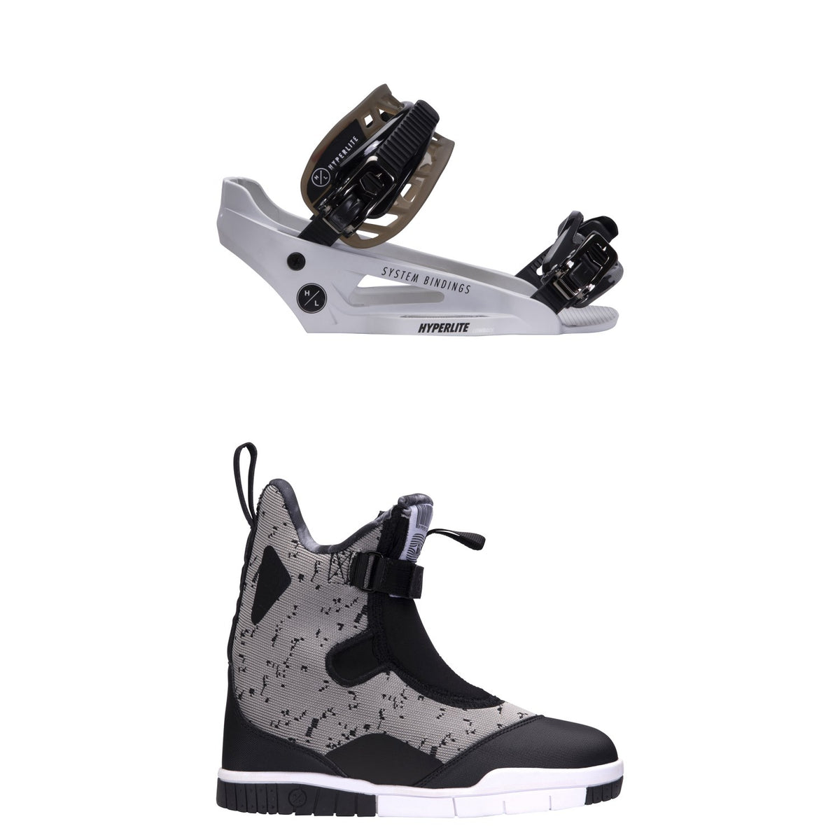 Hyperlite System Lowback wakeboard Bindings + Gooey Boots 2022