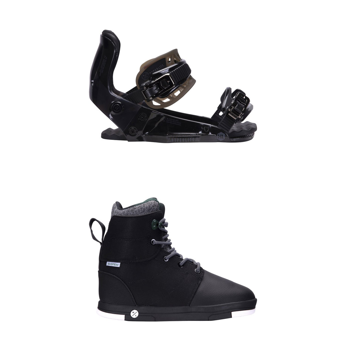 Hyperlite System Pro Wakeboard Bindings + Distortion System Boots 2022