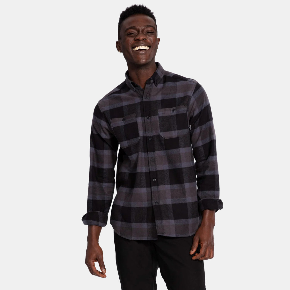 evo Sound Flannel Black/Grey/White Plaid