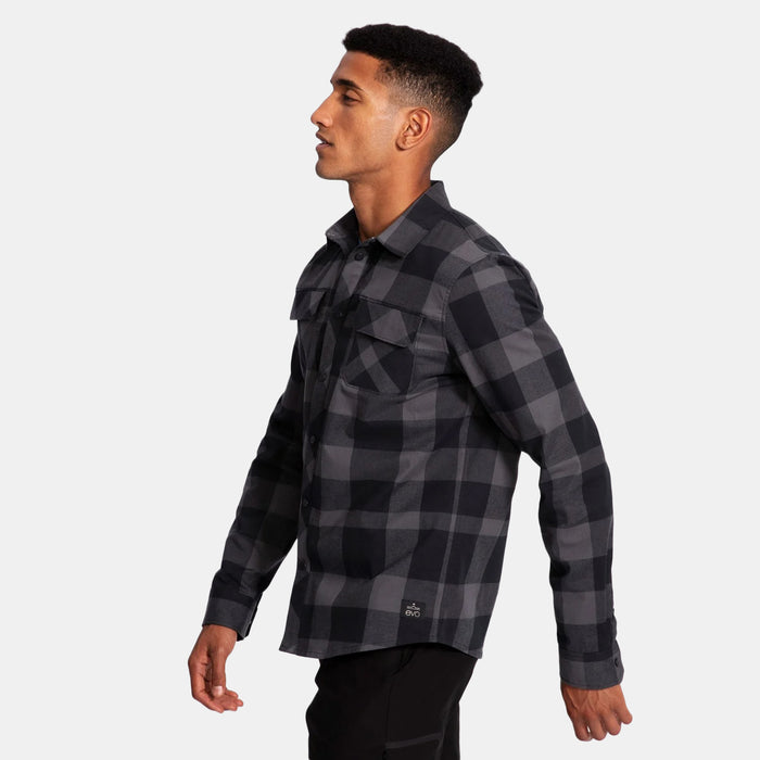 evo Lightweight Long-Sleeve Tech Flannel Shirt Black