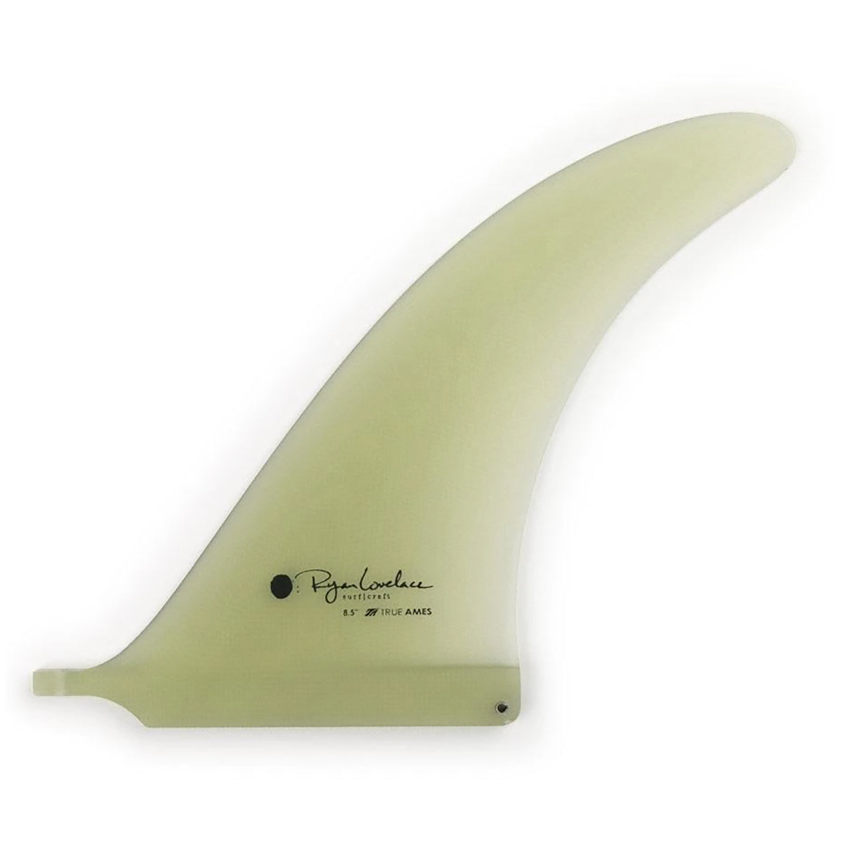 True Ames Lovelace V. Bowls 7.75" Longboard Fin Clear