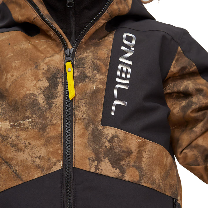 O'Neill Hammer Jr. All Over Print Jacket - Boys' Black AOP Beige