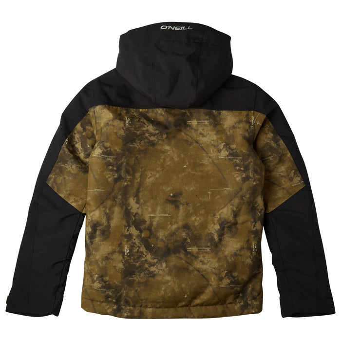 O'Neill Hammer Jr. All Over Print Jacket - Boys' Black AOP Beige