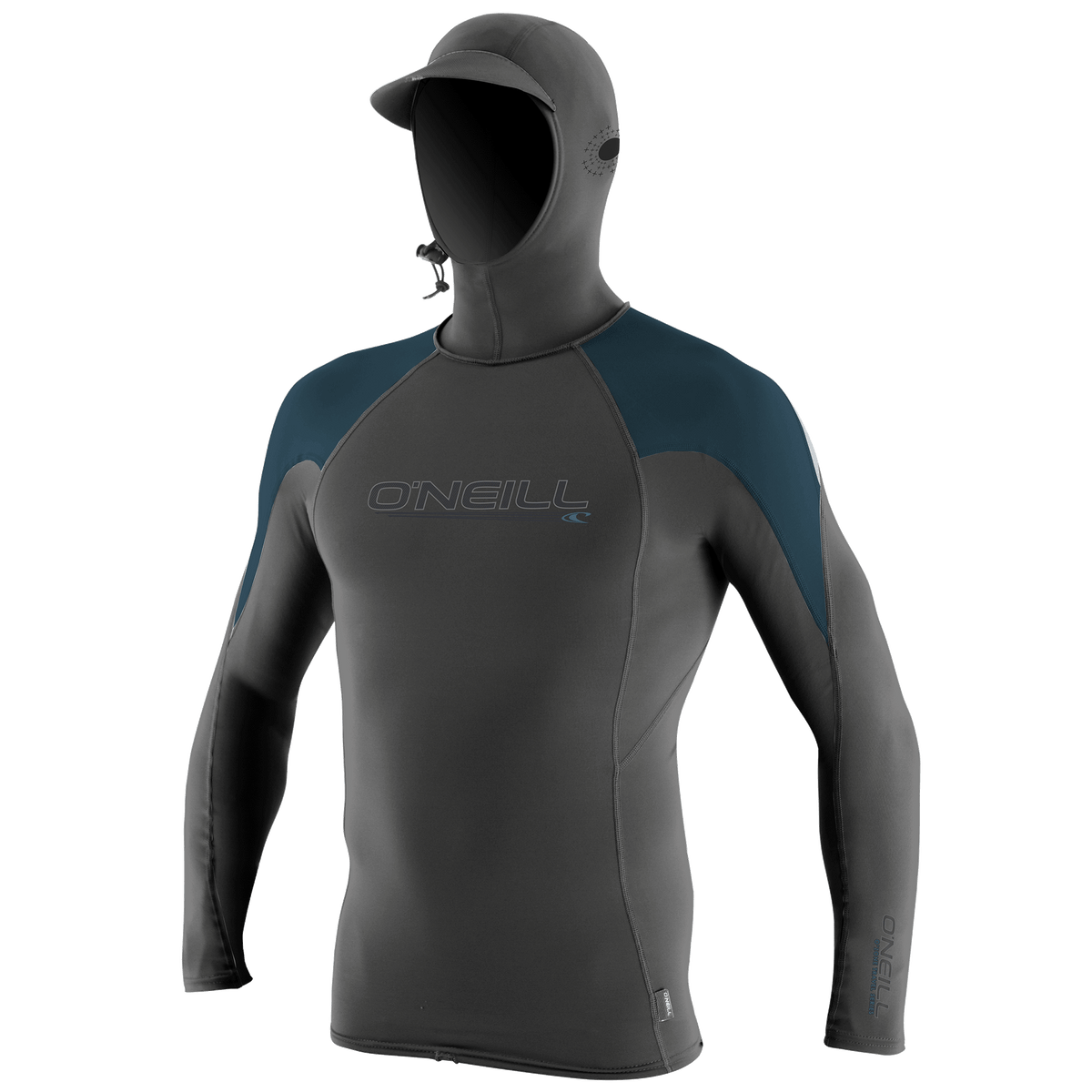O'Neill Premium Skins Long Sleeve Hooded Rashguard Graph/Cadet Blue/Cool Gray